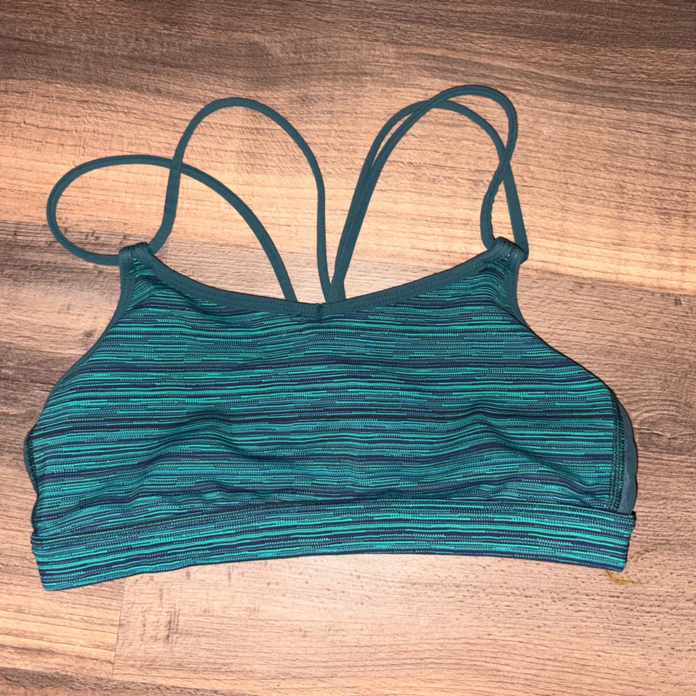Lululemon Space Dye Twist Naval Blue Peacock Blue Bra